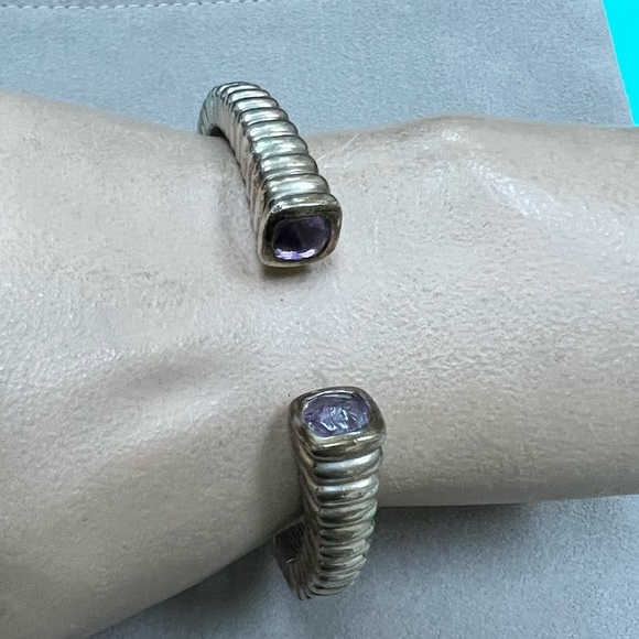 🔴Authentic JOHN HARDY Amethyst Sterling Silver Cuff/ Bracelet 🔴 - Picture 2 of 10